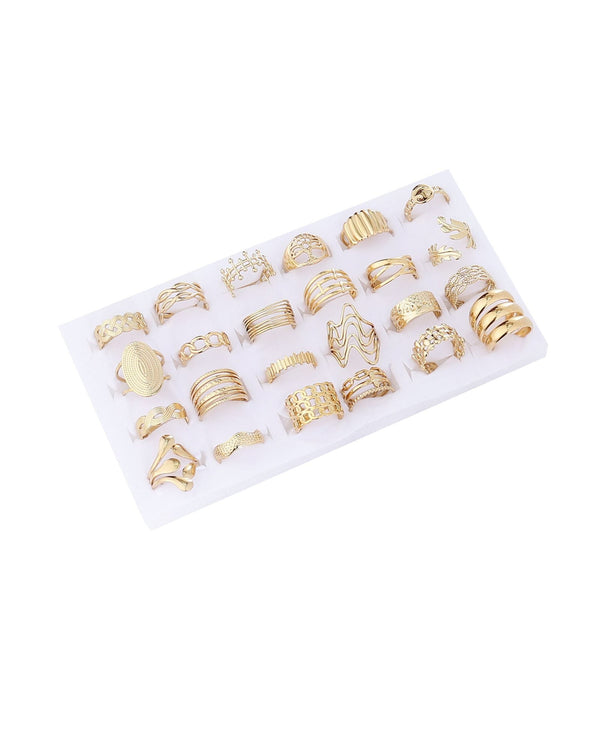 Adjustable Free Size Rings Combo Set Of 24 Collection 3