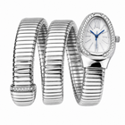 Silver Tone Finish Wrap Style Watch Bracelet