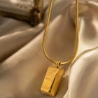 Gold Bar Pendant Necklace for Women