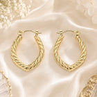 Twisted Hoop Earrings for Women