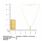Gold Bar Pendant Necklace for Women