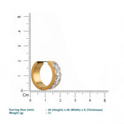 Premium Cubic Zirconia Gold Hoop Earrings