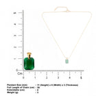 Premium Emerald Green Cubic Zirconia Pendant Necklace
