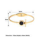 Black Enamel Round Motif Bracelet