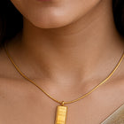 Gold Bar Pendant Necklace for Women