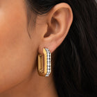 Premium Geometric Cubic Zirconia Hoop Earrings