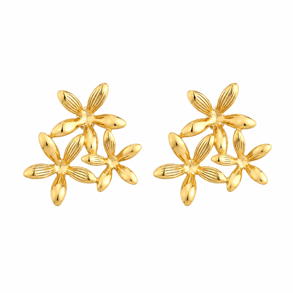 Floral Cluster Stud Earrings