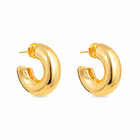Chunky Dome Hoop Earrings