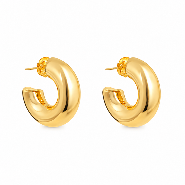 Chunky Dome Hoop Earrings