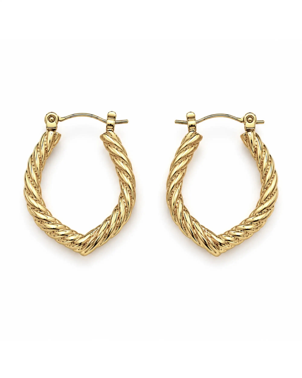 Twisted Hoop Earrings for Women