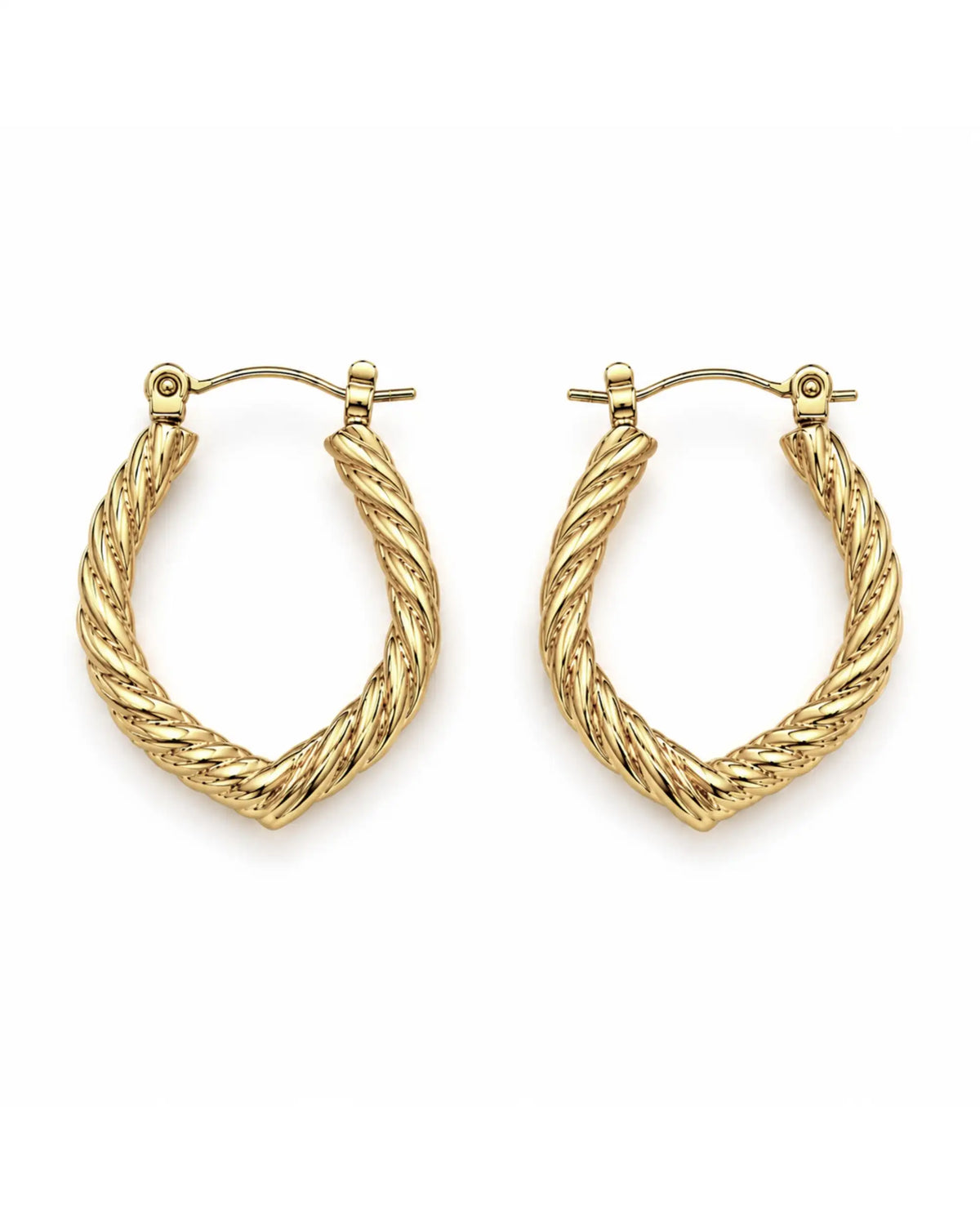 Twisted Hoop Earrings for Women