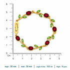 Ruby Tulip Floral Bracelet for Women
