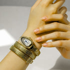 Gold Finish Wrap Style Watch Bracelet