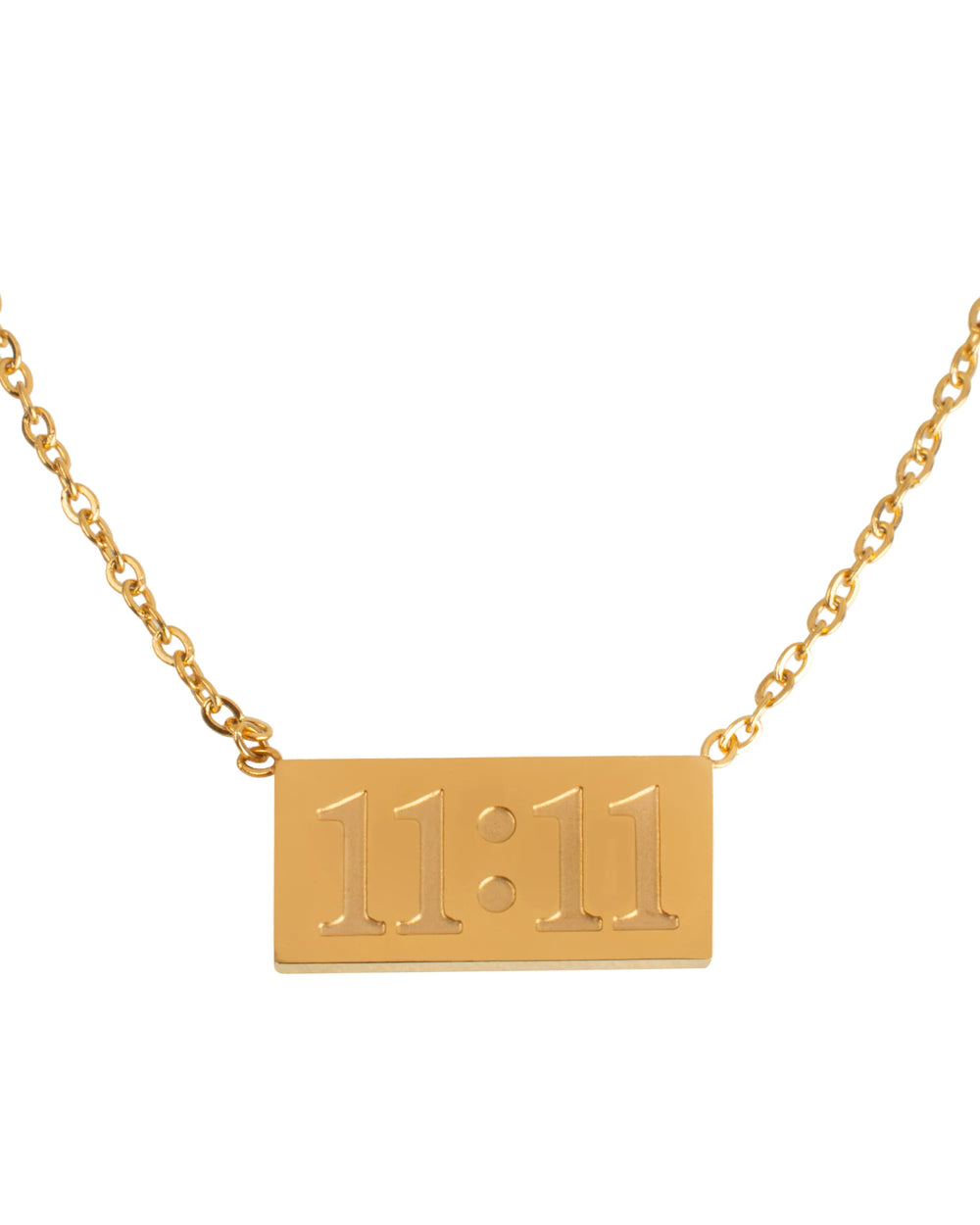 11:11 Engraved Pendant Necklace for Women