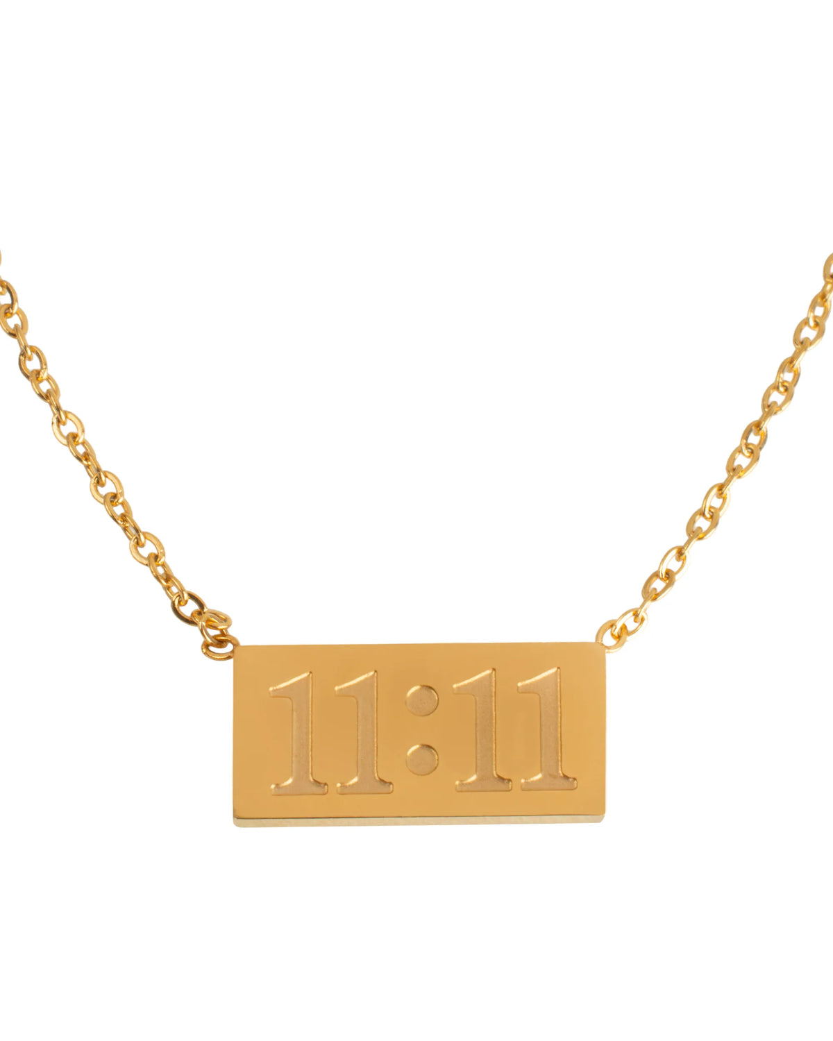 11:11 Engraved Pendant Necklace for Women