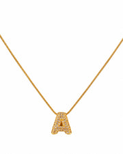 Small Initial A Necklace for Women
