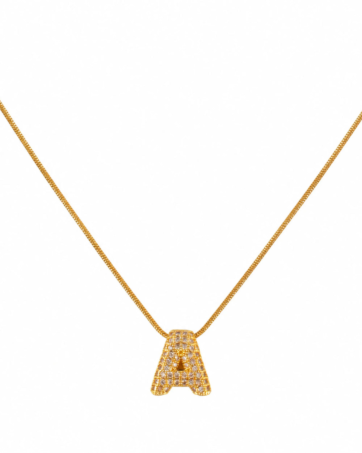 Small Initial A Necklace for Women
