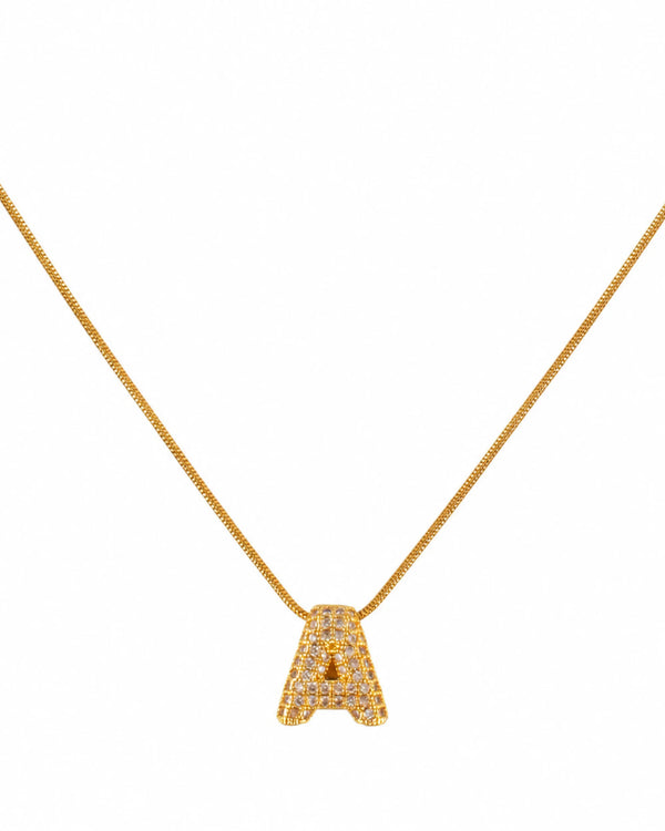 Small Initial A Necklace for Women