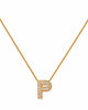 Small Initial P Necklace for Women
