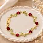 Ruby Tulip Floral Bracelet for Women