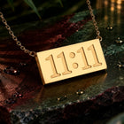 11:11 Engraved Pendant Necklace for Women