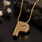Small Initial P Necklace for Women