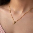Small Initial P Necklace for Women