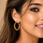 Twisted Hoop Earrings for Women