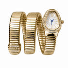 Gold Finish Wrap Style Watch Bracelet