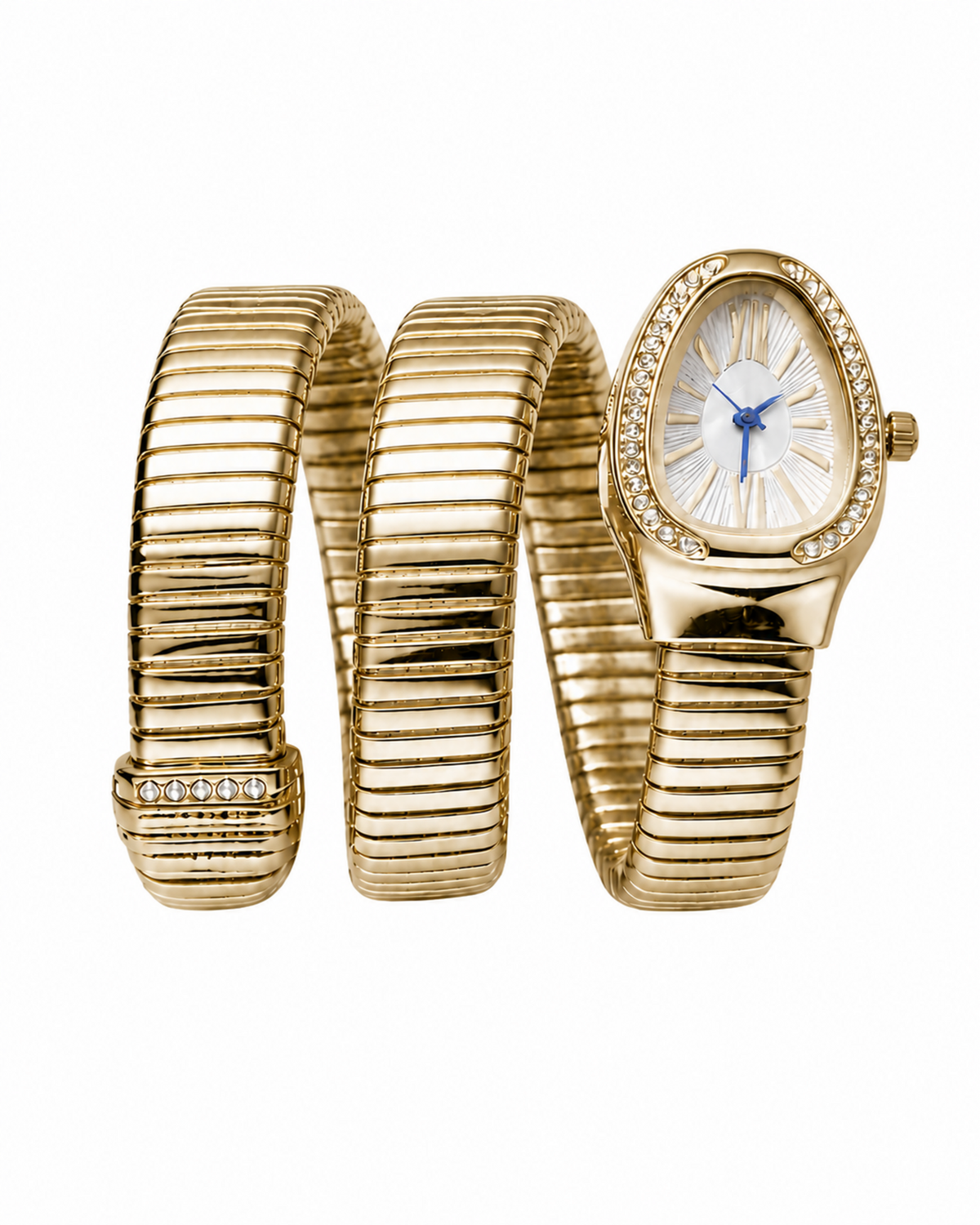 Gold Finish Wrap Style Watch Bracelet