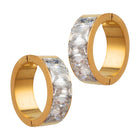 Premium Cubic Zirconia Gold Hoop Earrings