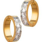 Premium Cubic Zirconia Gold Hoop Earrings