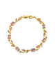 Premium Pink Tulip Cubic Zirconia Bracelet