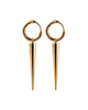 Premium Gold Spike Drop Hoop Earrings