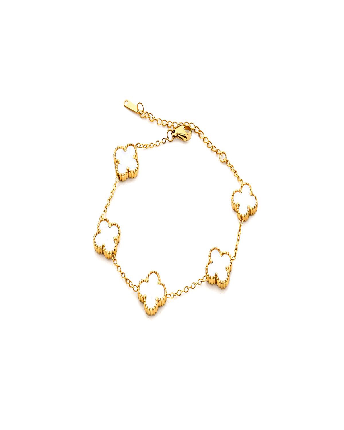 Mother-of-Pearl Clover Bracelet