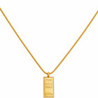 Gold Bar Pendant Necklace for Women