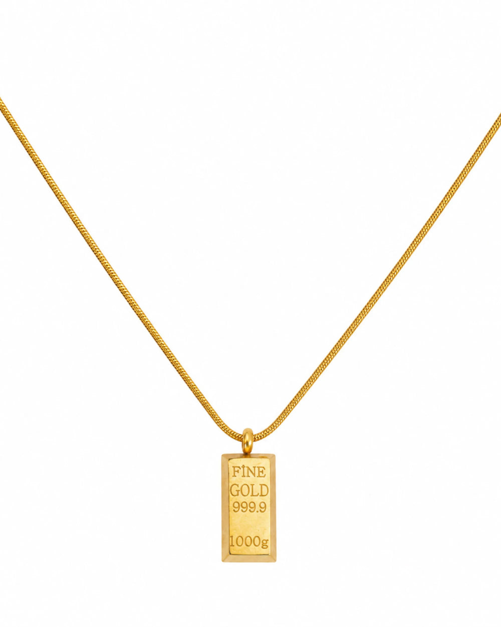 Gold Bar Pendant Necklace for Women
