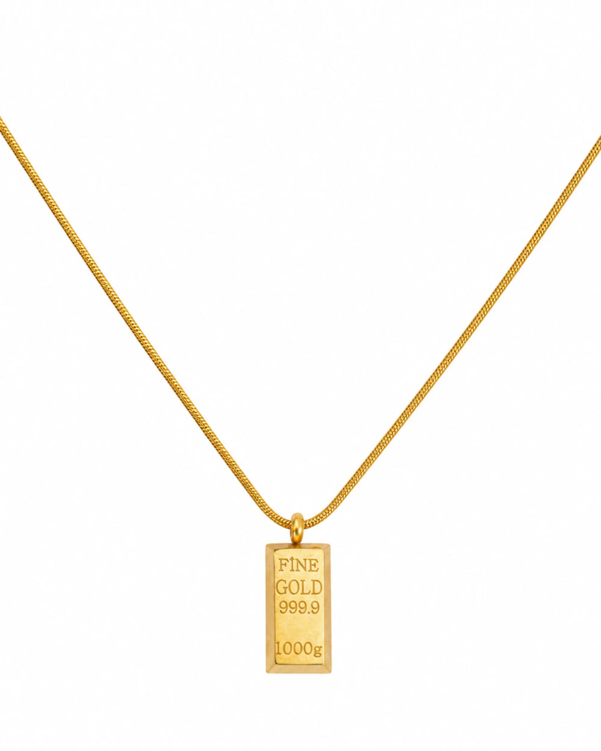 Gold Bar Pendant Necklace for Women